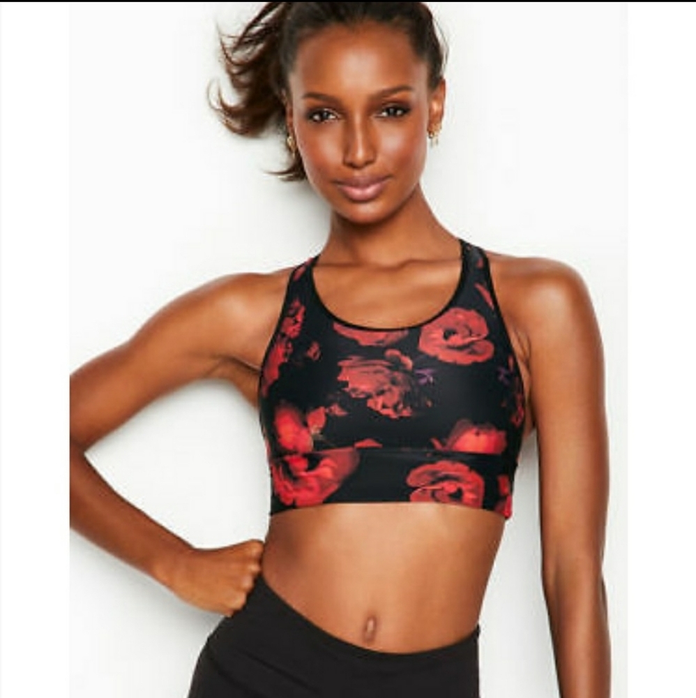 Victorias Secret MEDIUM Floral Racerback Sports Bra